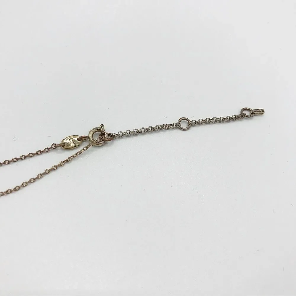 Fossil Necklace Rhinestone Mini Owl Slide Charm Brass